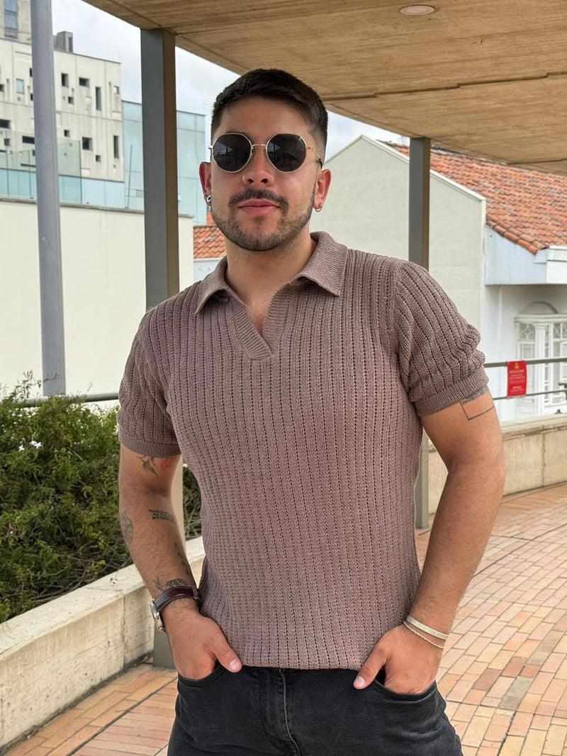 Camisa polo tejida